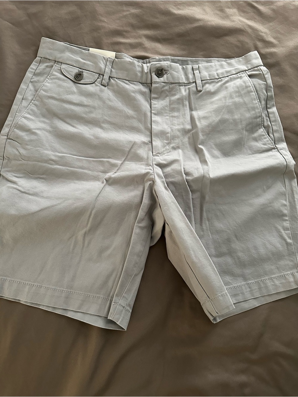 Banana Republic Light Gray Flat Front Chino Shorts